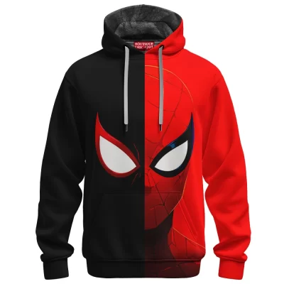 Spider-Man Fleece Hoodie, Light and Shadow Fleece Hoodie, Marvel Comics Fleece Hoodie