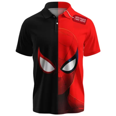 Spider-Man Polo Shirt, Light and Shadow Polo Shirt, Marvel Comics Polo Shirt
