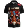 Pokemon Charmander Evolution Polo Shirt, Fire Legacy Polo Shirt, Anime Polo Shirt