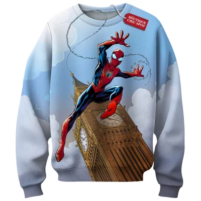 Spider-Man Sweatshirt, Web of London Sweatshirt, Marvel Comics Sweatshirt