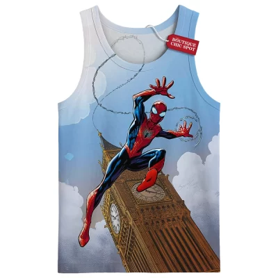 Spider-Man Tank Top, Web of London Tank Top, Marvel Comics Tank Top