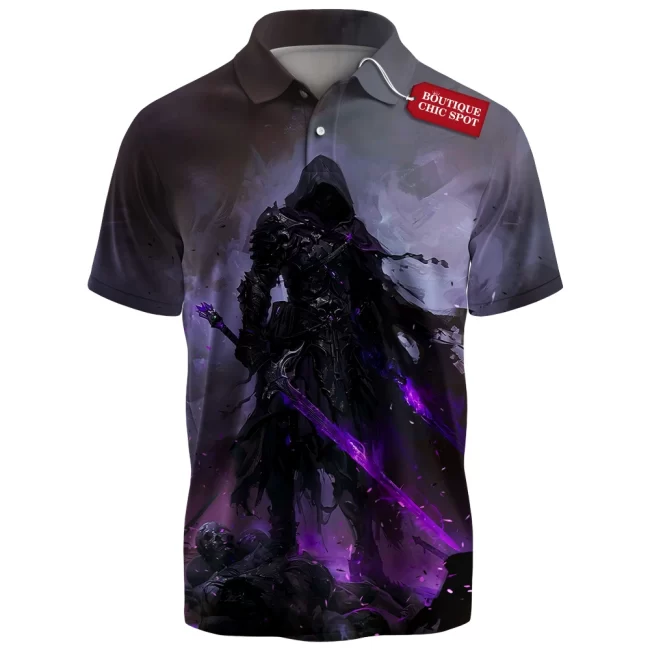 Fallen Souls Polo Shirt, The Shadow Reaper Polo Shirt, Game Polo Shirt