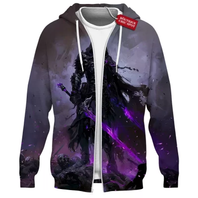 Fallen Souls Zip Hoodie, The Shadow Reaper Zip Hoodie, Game Zip Hoodie