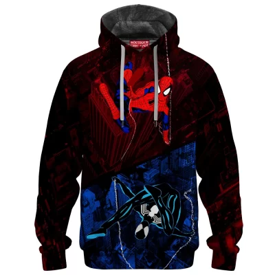 Spider-Man Fleece Hoodie, Web of Contrasts Fleece Hoodie, Marvel Comics Fleece Hoodie