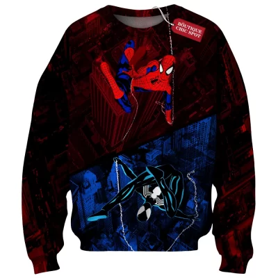 Spider-Man Sweatshirt, Web of Contrasts Sweatshirt, Marvel Comics Sweatshirt