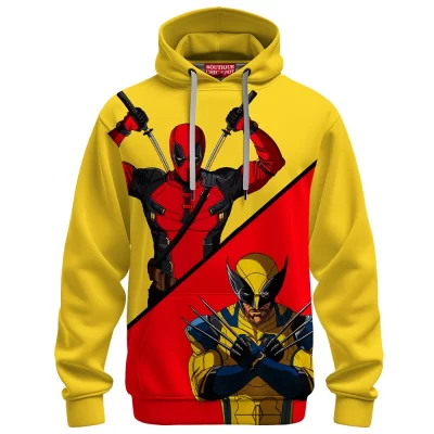 Deadpool vs Wolverine Hoodie, Claws and Katanas Hoodie, Marvel Comics Hoodie
