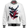 Spider-Man Baseball Jacket, Dual Destiny Baseball Jacket, Marvel Comics Baseball Jacket