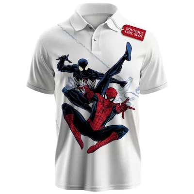 Spider-Man Polo Shirt, Dual Destiny Polo Shirt, Marvel Comics Polo Shirt