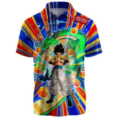 Dragon Balls Polo Shirt, Super Saiyan Fusion Burst Polo Shirt, Anime Polo Shirt