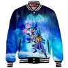 Goku vs Vegeta Baseball Jacket, Super Saiyan Blue Fusion Power Baseball Jacket, Anime Baseball Jacket