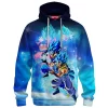 Goku vs Vegeta Hoodie, Super Saiyan Blue Fusion Power Hoodie, Anime Hoodie