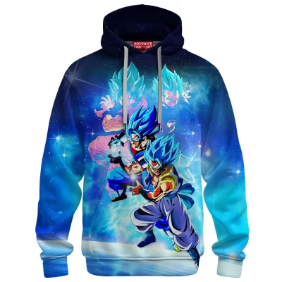 Goku vs Vegeta Hoodie, Super Saiyan Blue Fusion Power Hoodie, Anime Hoodie