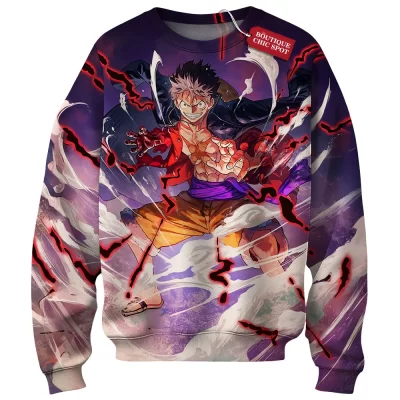 One Piece Sweatshirt, Luffy Gear 5 Sweatshirt, Anime Sweatshirt