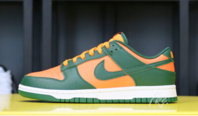 Nike Dunk Low 'Miami Hurricanes' Signature Footwear Casual Sneakers 4 DD1391 300 2