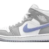 Air Jordan 1 Mid “Wolf Grey / Aluminum” - BQ6472-105 Basketball Sneakers