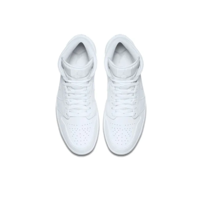 Air Jordan 1 Retro Mid 'Triple White' 554724-104 Casual Sneakers 8 c101