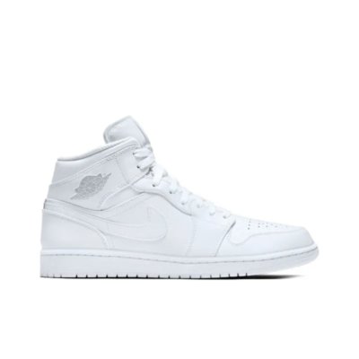 Air Jordan 1 Retro Mid 'Triple White' 554724-104 Casual Sneakers 6 c99