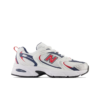 New Balance 530 White Team Red Navy Mr530lo Fashion Sneaker