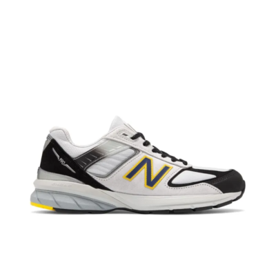New Balance 990v5 Silver Black Yellow – Comfortable Running Shoes – M990SB5